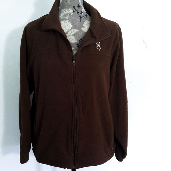 Browning Jackets & Blazers - Browning Fleece Jacket Women's Sz M Full Zip Brown